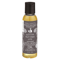 Nut Free Lite Bath, Body & Massage Oil (Made with Organic Ingredients)